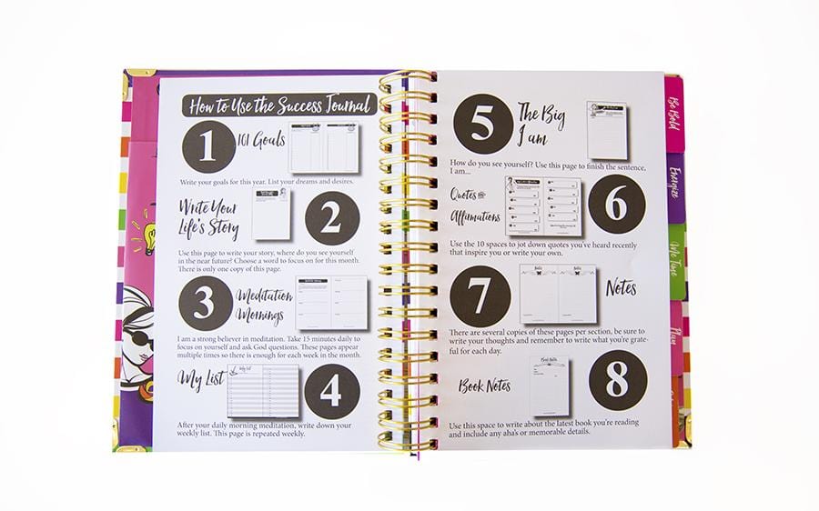 Success Journal Candy Stripe