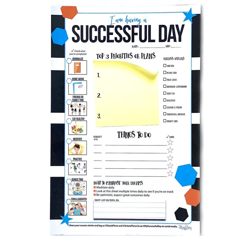 Successful Day Teen Notepad Blue