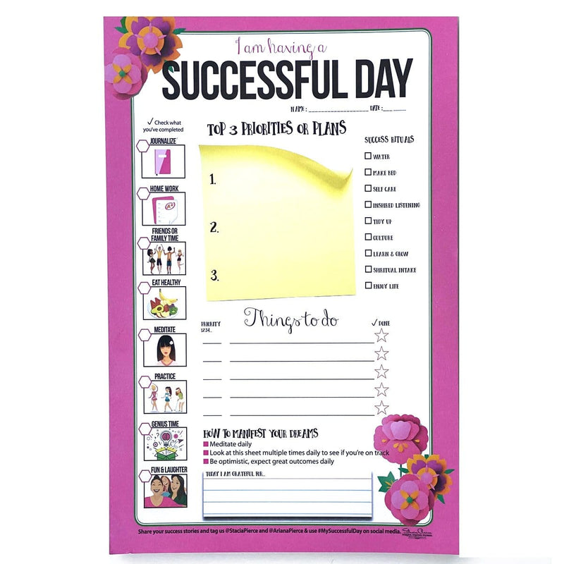 Successful Day Teen Notepad Pink