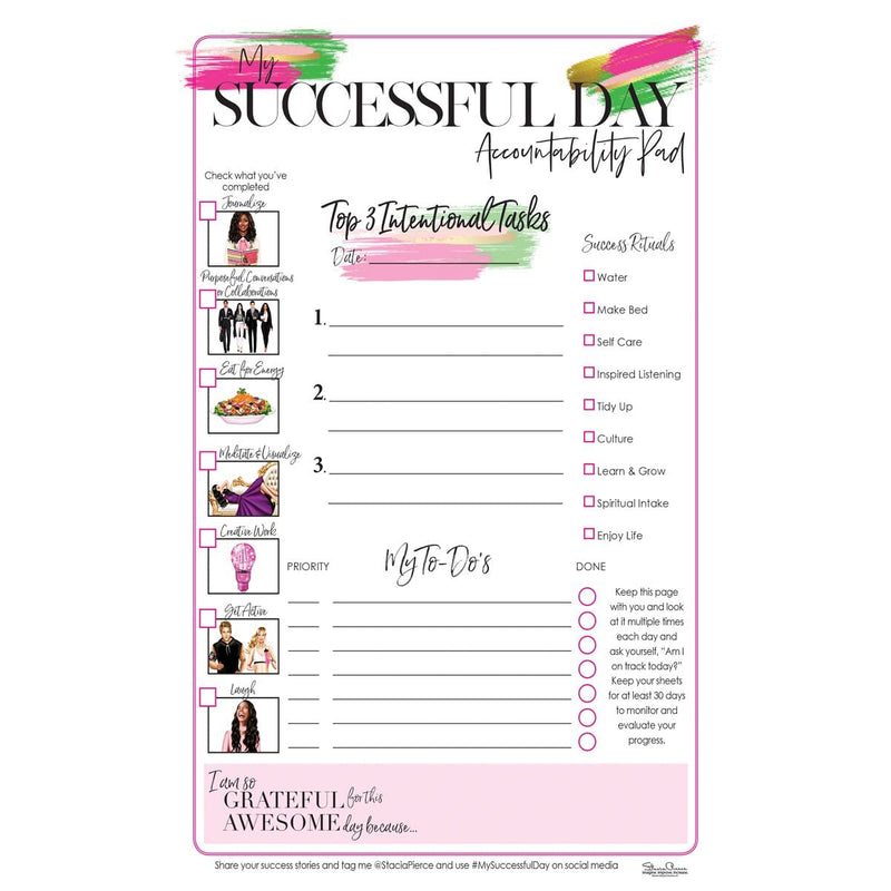 Successful Day Notepad-Crisp White